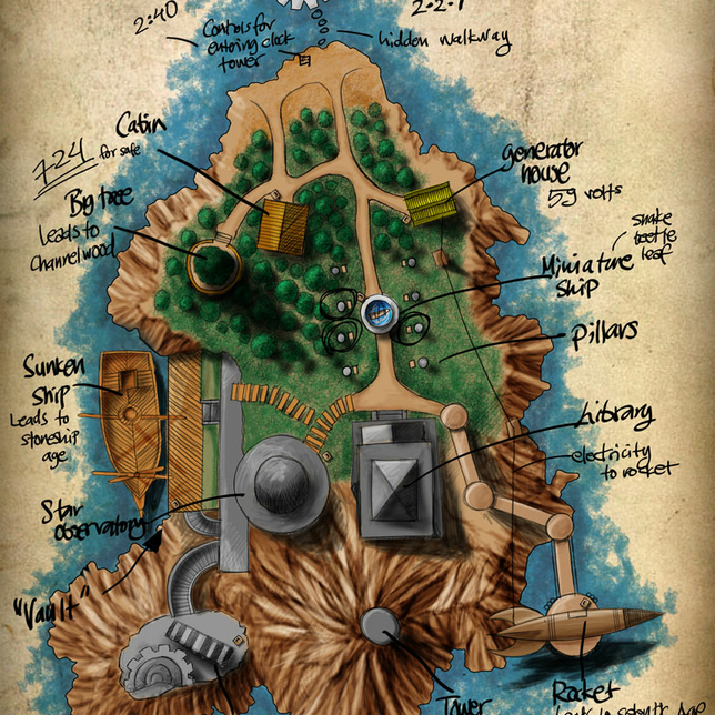 Myst Island map
